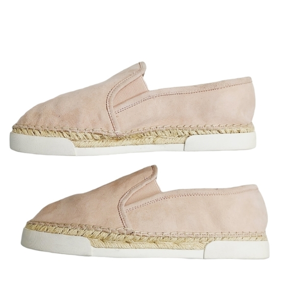 Vince Camuto Tambie Blush Pink Nubuck Leather Espadrille Slip-On Shoe Womens 8 M - Picture 3 of 12